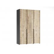 Шкаф Денвер трехстворчатый (Графит / Дуб Гранж Песочный)