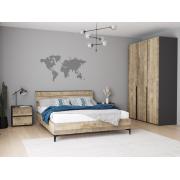 Модульная спальня Денвер (Графит/Дуб Гранж Песочный)