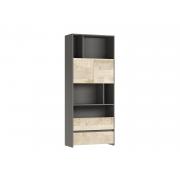 Стеллаж Денвер 3 ПВШ (Графит / Дуб Гранж Песочный)