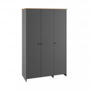 Шкаф Теодора 3Д (Крафт Золотой/Графит)