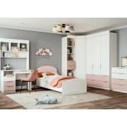 Модульная подростковая Лавис (Белый/Роза)