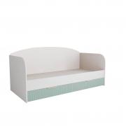 Кровать Лавис ДКД 2000.1 (Белый/Зеленый Софт)