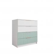 Комод Лавис КМД 800.1 (Белый/Зеленый Софт)