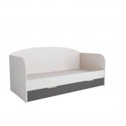 Кровать Лавис ДКД 2000.1 (Белый/Графит Софт)