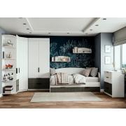 Модульная подростковая Лавис (Белый/Графит Софт)