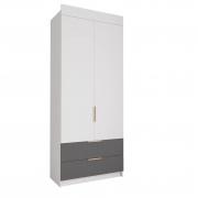 Шкаф Лавис ШД 900.1 (Белый/Графит Софт)