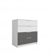 Комод Лавис КМД 800.1 (Белый/Графит Софт)