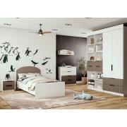 Модульная подростковая Лавис (Белый/Грей Софт)