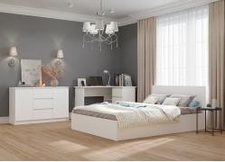 Спальный гарнитур Мори (комплект 3) (Белый)