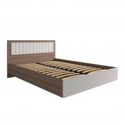 Кровать Роза 1400 с подъемным механизмом (Орех Франклин/Белый Софт)