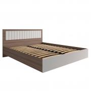 Кровать Роза 1600 с подъемным механизмом (Орех Франклин/Белый Софт)