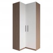 Шкаф Роза угловой Ройс (Орех Франклин/Белый Софт)