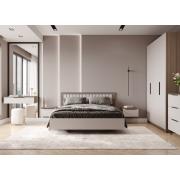 Модульная спальня Роза Ройс (Орех Франклин/Белый Софт)