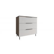 Комод Роза 900 Ройс (Орех Франклин/Белый Софт)