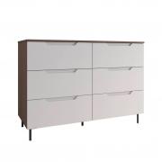 Комод Роза 1300 Тренто (Орех Франклин/Белый Софт)