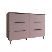 Комод Роза 1300 Ройс (Орех Франклин/Пудра Скин)