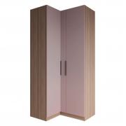 Шкаф Роза угловой Ройс (Орех Франклин/Пудра Скин)