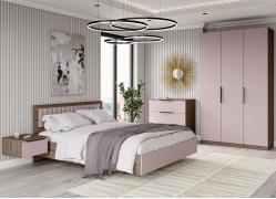 Модульная спальня Роза Ройс (Орех Франклин/Пудра Скин)
