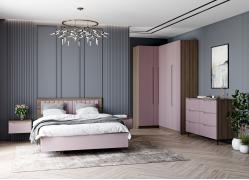 Модульная спальня Роза Тренто(Орех Франклин/Пудра Скин)