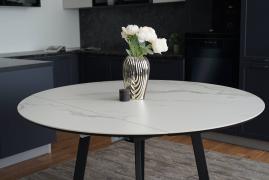 Стол керамический Раунд (Белый)