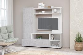 Гостиная Аллегро-8 (Белый/Бетон светлый)