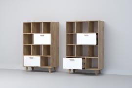 Комод Эго К-1 (Крафт Золотой/Белый глянец) (НГ)