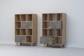 Комод Эго К-1 (Крафт Золотой/Камень темный) (НГ)