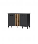 Комод Шарм К-2 (Антрацит/Крафт Золотой/Рамка)