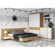 Модульная коллекция Бостон (Крафт Золотой/Белый глянец)