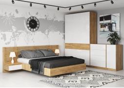 Модульная коллекция Бостон (Крафт Золотой/Белый глянец)