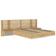 Кровать Бостон (Крафт Золотой/Серый Шифер)