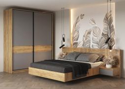 Модульная коллекция Бостон (Крафт Золотой/Серый шифер)