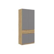 Шкаф Бостон ШК-001 (Крафт Золотой/Серый Шифер)