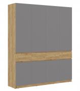 Шкаф Бостон ШК-004 (Крафт Золотой/Серый Шифер)