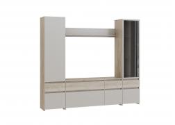 Стенка Бостон НМ-002 (Дуб Крафт Серый / Кашемир)