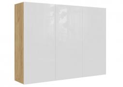 Шкаф Бостон навесной ШН-001 (Дуб Крафт Золотой/Белый глянец)