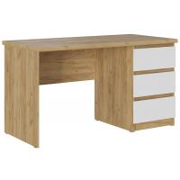 Стол письменный Бостон СП-001 (Дуб Крафт Золотой/Белый глянец)