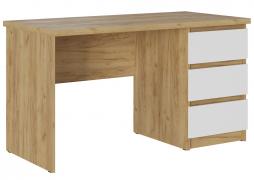 Стол письменный Бостон СП-001 (Дуб Крафт Золотой/Белый глянец)