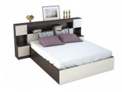Кровать Бася с прикроватным блоком КР-552 (Венге/Белфорт)