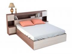 Кровать Бася с прикроватным блоком КР-552 (Шимо темный/Шимо светлый)