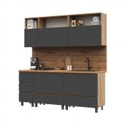 Кухня Хелен 2000 мм (Дуб Крафт Золотой/Графит)