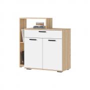 Комод Санса КМ-01 (Дуб Сонома/Белый)