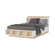 Кровать Санса КР-01 (1400х2000) (Дуб Сонома/Белый)