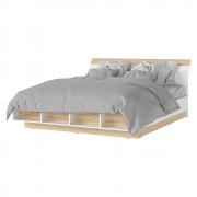 Кровать Санса КР-03 (1800х2000) (Дуб Сонома/Белый)