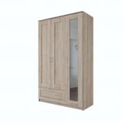 Шкаф Сириус 3х дверный (1 ящик) (Сонома)