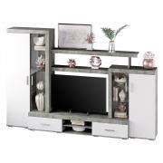 Гостиная Инстайл ЦС-02 (Бетон/Белый)