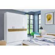 Шкаф Милана 4-х ств. (Белый/Сосна Гранд)