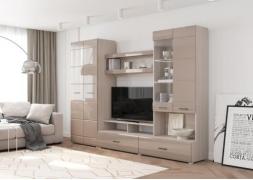 Стенка Ненси-1 (Ясень Шимо/Какао глянец)