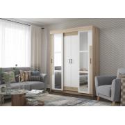 Шкаф-купе Victor (Виктор) с зеркалом (Сонома/Белый)