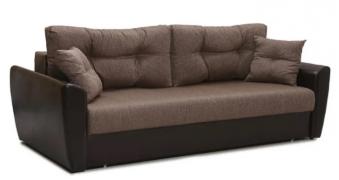 Диван Амстердам (Коричневый/Коричневый кожзам)